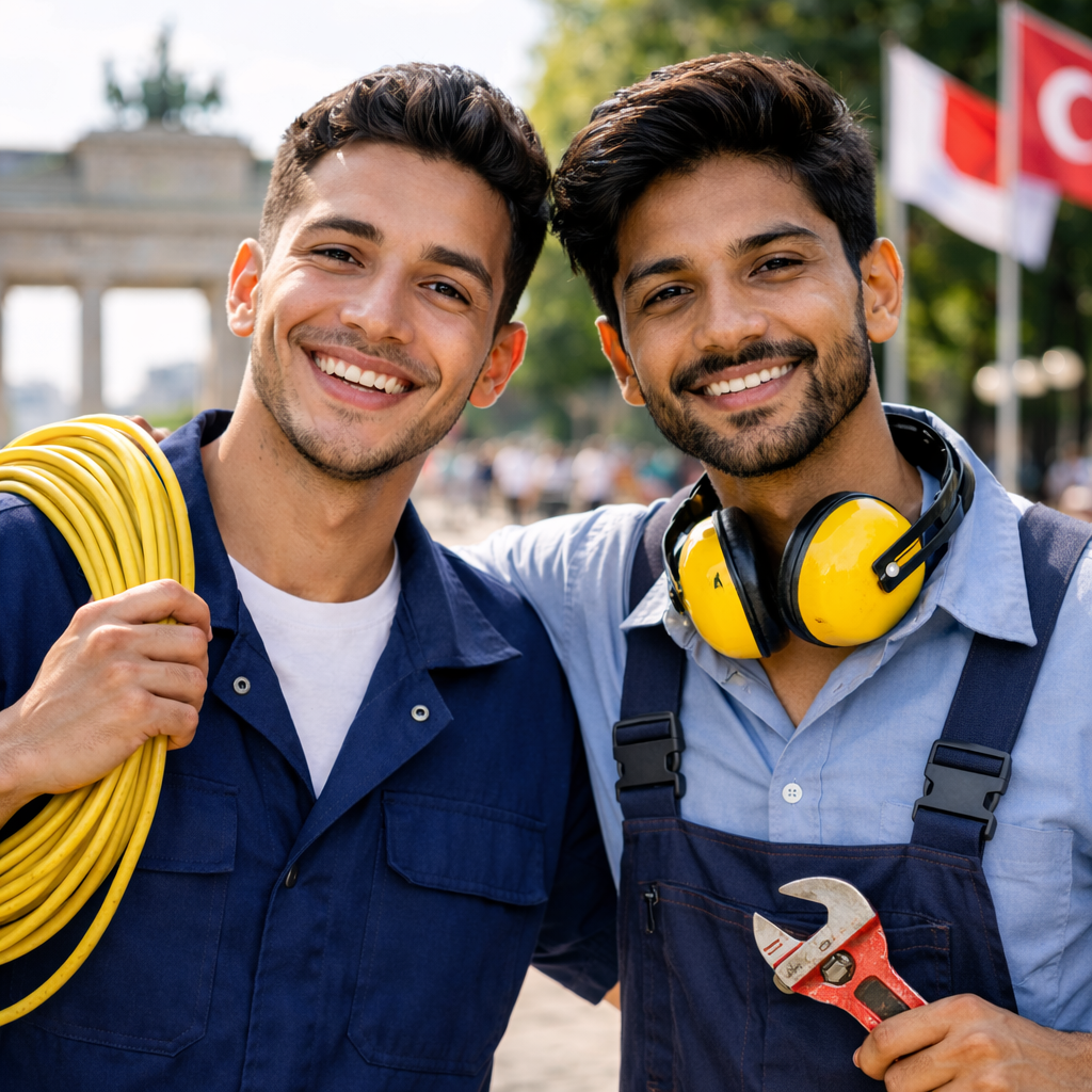 Zwei internationale Azubis aus dem Mittleren Osten beginnen ihre Ausbildung in Deutschland und unterstützen deutsche Unternehmen als Auszubildende