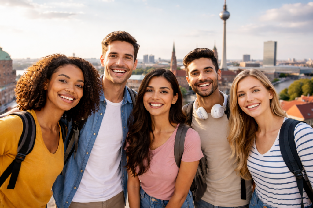 Internationale Azubis aus verschiedenen Regionen der Welt kommen für eine Ausbildung nach Deutschland